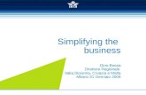 Simplifying the business Dino Bossa Direttore Regionale Italia,Slovenia, Croazia e Malta Milano 31 Gennaio 2006.