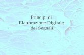 Principi di Elaborazione Digitale dei Segnali. SERIE TEMPORALI Sistemi lineari che elaborano segnali NEL TEMPO (problemi dinamici) Introduzione della.