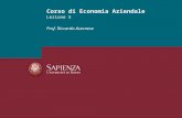 Lezione 5 Prof. Riccardo Acernese Corso di Economia Aziendale.