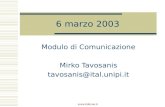 Www.italicon.it 6 marzo 2003 Modulo di Comunicazione Mirko Tavosanis tavosanis@ital.unipi.it.