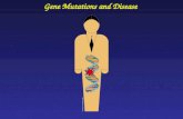 Gene Mutations and Disease. Mutazioni somatiche: Nuove mutazioni che insorgono casualmente nelle cellule somatiche o nella linea germinale di singoli.