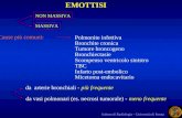 Istituto di Radiologia – Università di Parma EMOTTISI Cause più comuni: Polmonite infettiva Bronchite cronica Tumore broncogeno Bronchiectasie Scompenso.