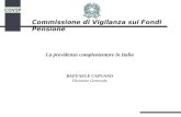 Commissione di Vigilanza sui Fondi Pensione La previdenza complementare in Italia RAFFAELE CAPUANO Direttore Generale.