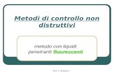 Prof. A. Matteacci Metodi di controllo non distruttivi fluorescenti metodo con liquidi penetranti fluorescenti.