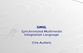 1 SMIL Synchronized Multimedia Integration Language Ciro Autiero.