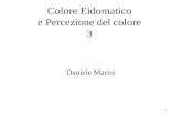 1 Daniele Marini Colore Eidomatico e Percezione del colore 3.