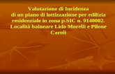 Valutazione di Incidenza di un piano di lottizzazione per edilizia residenziale in zona p.SIC n. 9140002. Località balneare Lido Morelli e Pilone Caroli.