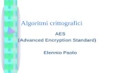Algoritmi crittografici AES (Advanced Encryption Standard) Elennio Paolo.