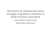 Strumenti di valutazione dello sviluppo linguistico mnestico e delle funzioni esecutive Gian Marco Marzocchi Marinella Majorano.