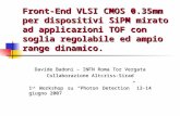 Front-End VLSI CMOS 0.35mm per dispositivi SiPM mirato ad applicazioni TOF con soglia regolabile ed ampio range dinamico. Davide Badoni – INFN Roma Tor.