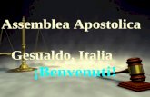 Assemblea Apostolica Gesualdo, Italia ¡Benvenuti!.