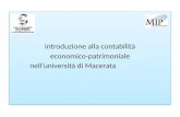 Introduzione alla contabilità economico-patrimoniale nelluniversità di Macerata introduzione alla contabilità economico-patrimoniale nelluniversità di.