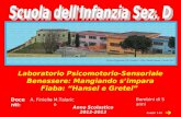 Laboratorio Psicomotorio-Sensoriale Benessere: Mangiando simpara Fiaba: Hansel e Gretel Anno Scolastico 2012-2013 Docenti: A. Finiello M.Talarico - Avanti.
