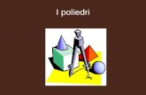 I poliedri. Abbiamo visto che i solidi si suddividono in… Poliedri, se la sua superficie è formata esclusivamente da poligoni Solidi a superficie curva.
