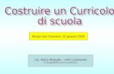 Isp. Mario Maviglia - USR Lombardia mmaviglia@istruzione.lombardia.it Borgo San Giacomo, 10 giugno 2008.