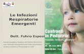 Le Infezioni Respiratorie Emergenti Dott. Fulvio Esposito Dott. Fulvio Esposito Azienda Ospedaliera Pediatrica SANTOBONO-PAUSILIPON Area Funzionale Interdipartimentale.