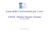 Issue 02 del 30-04-04 Lista delle Convenzioni per i soci CRAL Alenia Spazio Torino (associato UISP)