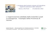 Lincidente alla Centrale nucleare di Fukushima: aspetti di protezione dalle radiazioni – Varese, ville Ponti - 14 settembre 2012 Lorganizzazione adottata.