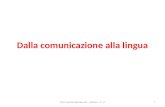 Dalla comunicazione alla lingua Prof. Lorenzo Bordonaro - Italiano - 1^ A1.