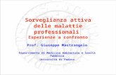 Sorveglianza attiva delle malattie professionali Esperienze a confronto Prof. Giuseppe Mastrangelo Dipartimento di Medicina Ambientale e Sanità Pubblica.