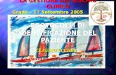 LA GESTIONE DEL RISCHIO CLINICO Grado – 17 Settembre 2005 CLAUDIO ECCHER U.O. CHIRURGIA II A DIVISIONE - TRENTO.