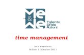 Time management RCS Pubblicità Milano 1 dicembre 2011.