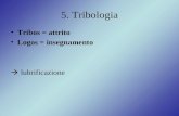 5. Tribologia Tribos = attrito Logos = insegnamento lubrificazione.