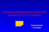 Assistenza infermieristica al paziente operato di T.E.A Carotidea Emerenziana Proserpio A cura di.