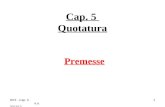 DNT - Cap. 5 a.a. 2012/13 1 Cap. 5 Quotatura Premesse.