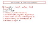 RB-insert(T, z) // z.left = z.right = T.nil Insert(T, z) z.color = RED // z è rosso. Lunica violazione // possibile delle proprietà degli alberi // rosso-neri.