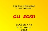 GLI EGIZI CLASSE 4^D A. s. 2010-2011 SCUOLA PRIMARIA F. DE ANDRÈ