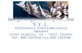 Omega Engineering Marine S.r.l. Elettronica Elettromeccanica Impianti Viale Virgilio, 53 - 74121 Taranto Tel. 099-7353550 Fax 099-7353740.