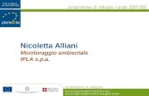 Nicoletta Alliani Monitoraggio ambientale IPLA s.p.a.
