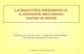 N. Molteni - docente specializzato1 Cadorago, 8 novembre 2012 - Insegnante Nicola Molteni - Docente specializzato scuola primaria LA DIDATTICA INTEGRATA.
