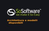 Architettura e modelli disponibili. SoLo mobile solutions, architecture Software nei cellulari Appliance presso data centre cliente.