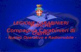 LEGIONE CARABINIERI MARCHE Compagnia Carabinieri di Osimo - Nucleo Operativo e Radiomobile -