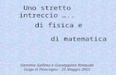Uno stretto intreccio ….. di fisica e di matematica Gemma Gallino e Giuseppina Rinaudo Stage di Peveragno - 25 Maggio 2005.
