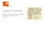 QUALITY SCIENCE (Società Italiana di Medicina Omeopatica, Borghetto di Valeggio sul Mincio, 12.2010)