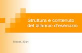 Struttura e contenuto del bilancio d’esercizio Trieste, 2014.
