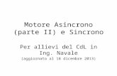 Motore Asincrono (parte II) e Sincrono Per allievi del CdL in Ing. Navale (aggiornato al 18 dicembre 2013)