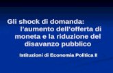 Gli shock di domanda: l’aumento dell’offerta di moneta e la riduzione del disavanzo pubblico Istituzioni di Economia Politica II.