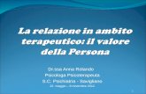 Dr.ssa Anna Rolando Psicologa Psicoterapeuta S.C. Psichiatria - Savigliano 22 maggio – 9 novembre 2012 1.