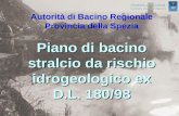 Piano di bacino stralcio da rischio idrogeologico ex D.L. 180/98 Provincia della Spezia Servizio Piani di Bacino Autorità di Bacino Regionale Provincia.