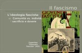 L’ideologia fascista: a) Comunità vs. individuo:  sacrificio e dovere Copertina “Gioventù Fascista” 1931.