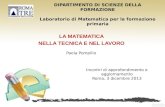 DIPARTIMENTO DI SCIENZE DELLA FORMAZIONE Laboratorio di Matematica per la formazione primaria Incontri di approfondimento e aggiornamento Roma, 3 dicembre.