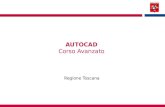 AUTOCAD Corso Avanzato Regione Toscana. Indice Presentazione di obiettivi e contenuti Descrizione dell’ambiente di lavoro e dell’interfaccia Le tavolozze.