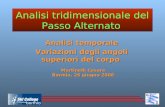 Bormio Analisi tridimensionale del Passo Alternato Analisi temporale Variazioni degli angoli superiori del corpo Martinelli Cesare Bormio, 26 giugno 2008.