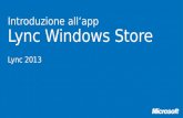 Introduzione all‘app Lync Windows Store Lync 2013.