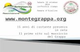 15 anni di costante presenza in rete Il primo sito sul massiccio del Grappa Sabato 18 ottobre 2014 conferenza stampa Romano d’Ezzelino.