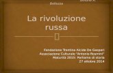 Fondazione Trentina Alcide De Gasperi Associazione Culturale “Antonio Rosmini” Maturità 2015: Parliamo di storia 27 ottobre 2014.
